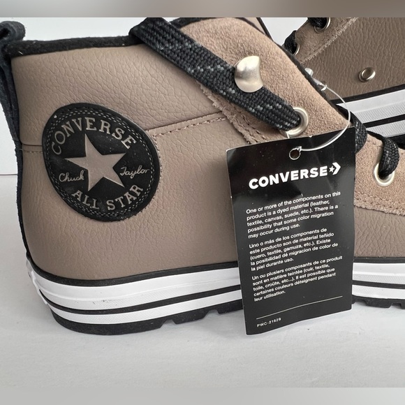 Converse Chuck Taylor All Star Street Mid Leather Sneaker, 166072C Sizes 9 Mason - Picture 12 of 16